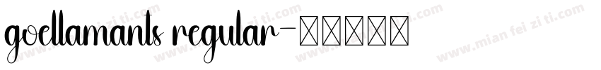 goellamants regular字体转换